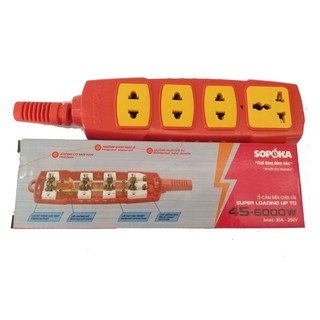 Ổ cắm điện siêu chịu tải SOPOKA 4 lỗ cắm P6000w