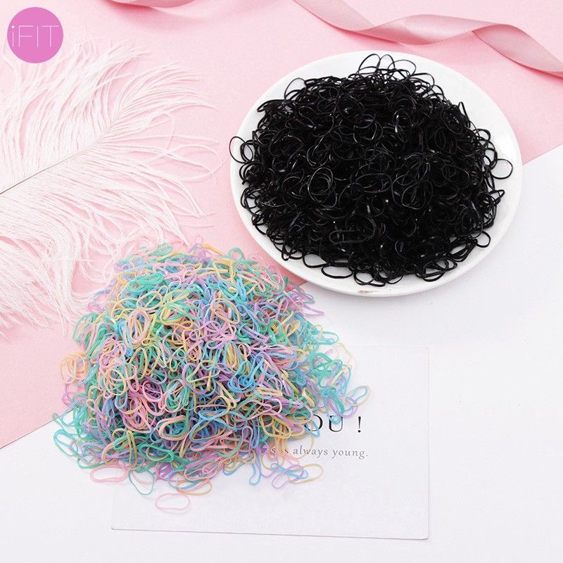 1 Gói Thun Cột Tóc -Thun Dai, Bền, Xinh Xắn Dùng Cho Mọi Lứa Tuổi. 1 Gói Khoảng 220 ~250 Dây Thun Cột Tóc