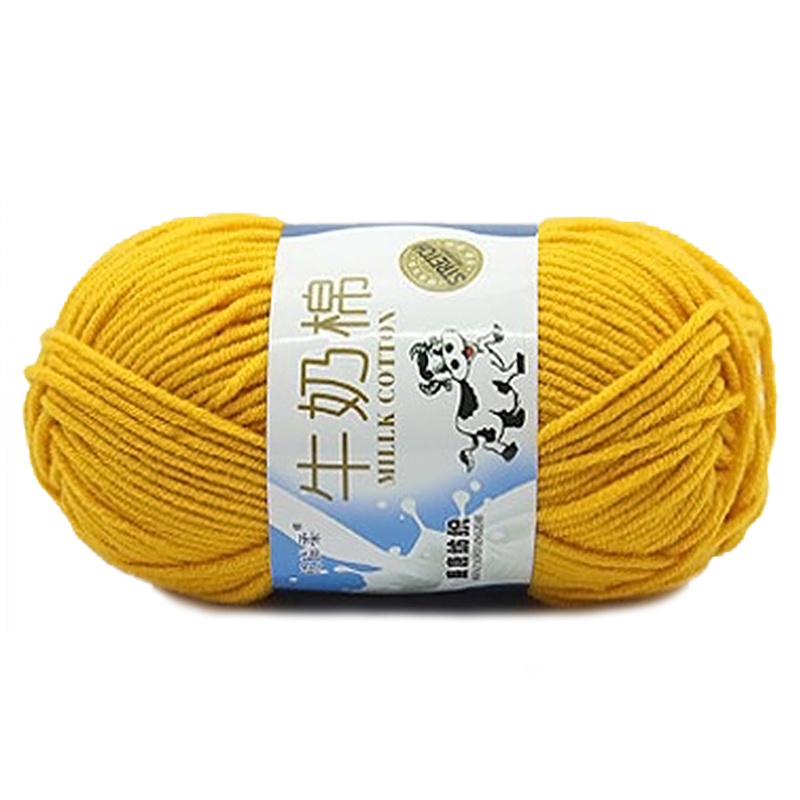 Cuộn Len Cotton Sữa Mềm Dùng Đan Khăn Choàng DIY