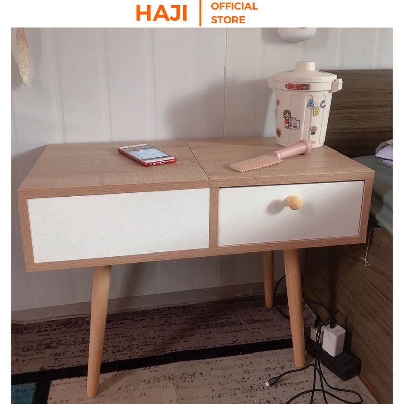 Bàn trang điểm ngồi bệt gương gấp mở tiện dụng HAJI A143