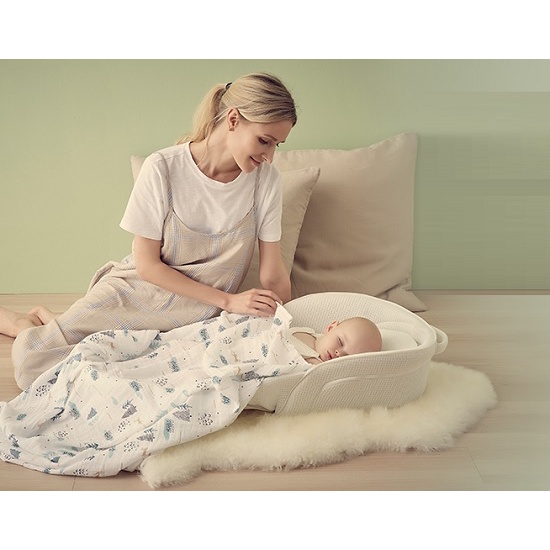 Nôi Chống Trào Ngược ngủ chung giường Cho Bé Bebear