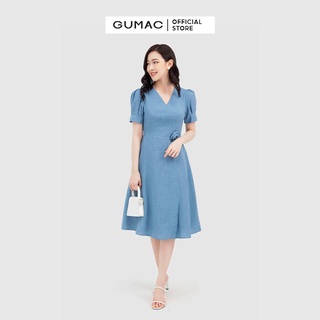 Đầm cổ V tà đắp DA1109 GUMAC