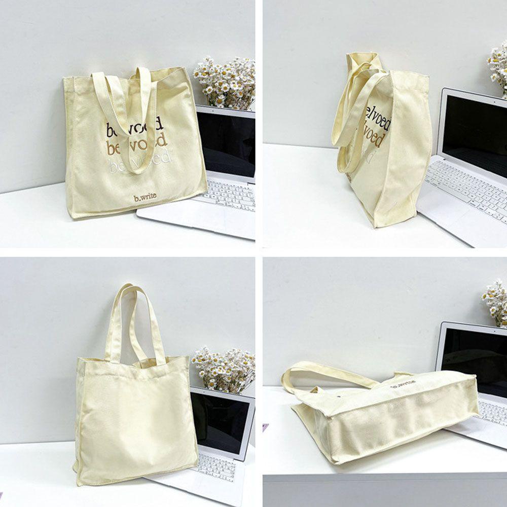 Túi Xách Đeo Vai MIHAN1 Chất Liệu Cotton Dày Dặn Thêu Họa Tiết Xinh Xắn Cho Nữ