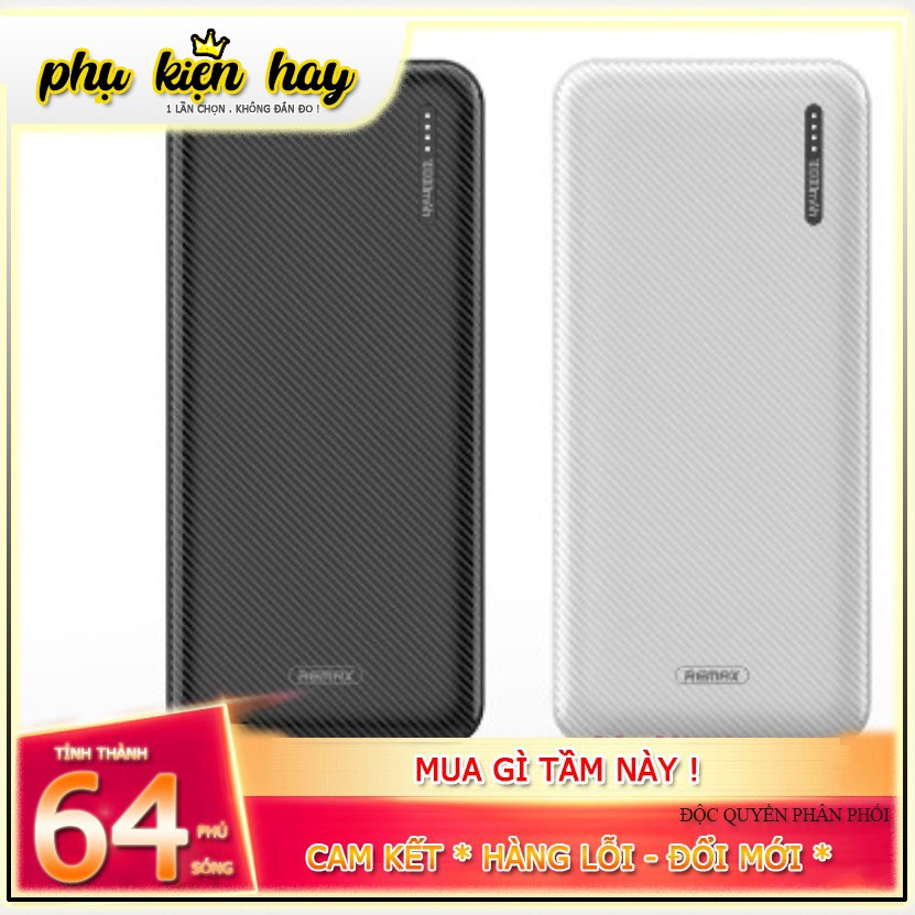 Pin sạc dự phòng Remax RPP-153 10000mAh lõi Li-Polymer 2 cổng Input