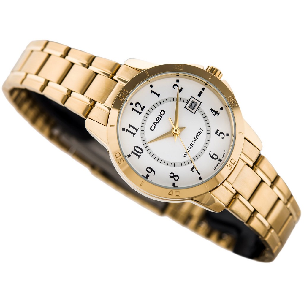 Đồng hồ nữ dây kim loại Casio chính hãng Anh Khuê LTP-V004G-7BUDF (30mm)