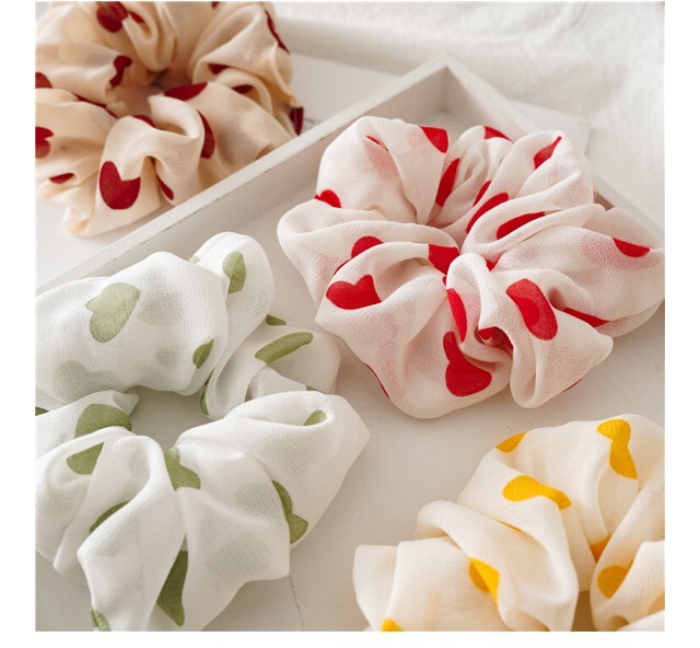 Buộc tóc SCRUNCHIES tim cute