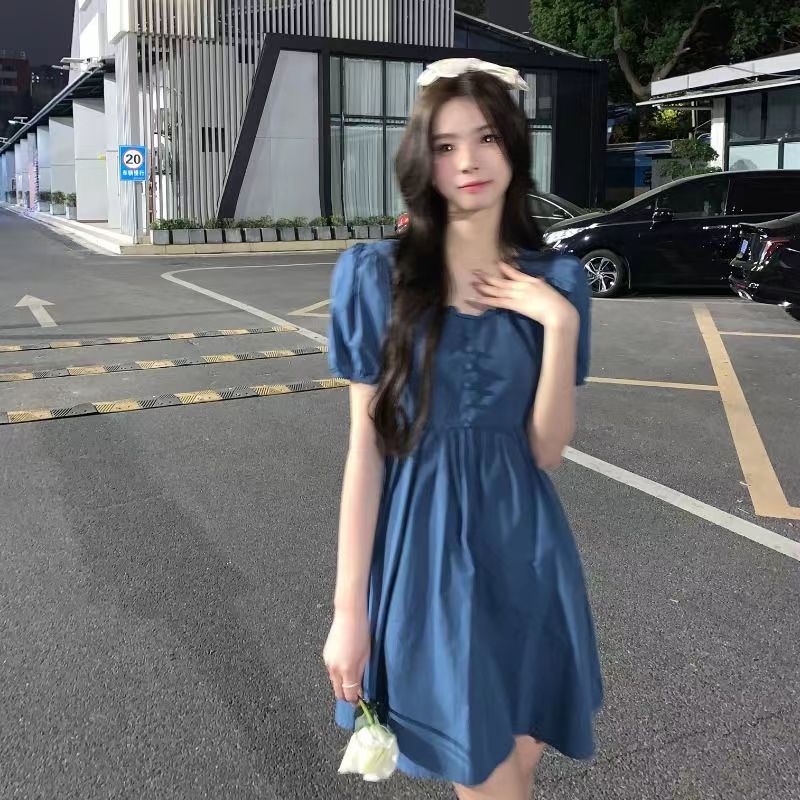 Đầm Tay Phồng Thiết Kế Mới Thời Trang Mùa Hè Theo Phong Cách Hàn Quốc Cho Nữ