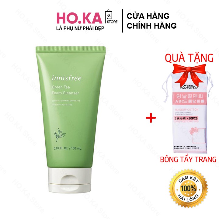 Sữa Rửa Mặt Innisfree Trà Xanh Sữa Rửa Mặt Trà Xanh Làm Sạch Sâu Dưỡng Ẩm Dịu Da HOKA SHOP