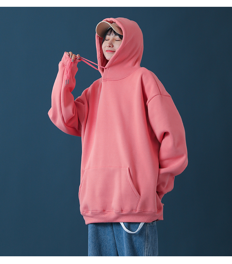 (FREESHIP + ẢNH THẬT) ADHD0001 Áo hoodie tay dài dáng dài rộng màu trơn phong cách Hàn Quốc thả ga lựa chọn