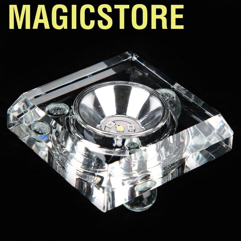 giá đỡ điện thoại hình viên pha lê 3D dáng vuông có đèn Led 7 và dây cáp cổng USB dùng để trang trí