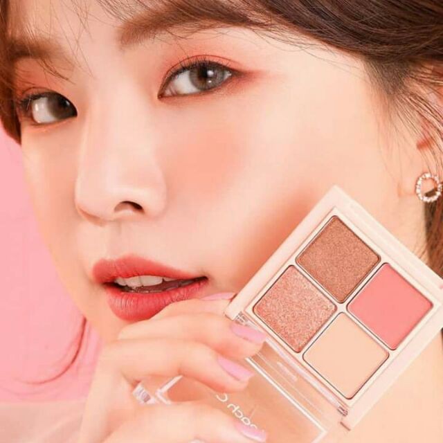 phấn mắt peach c soft mood eyeshadow palette (4 ô)