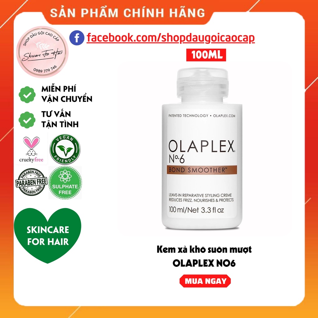 Kem xả khô suôn mượt Olaplex No6 dung tích 100ml