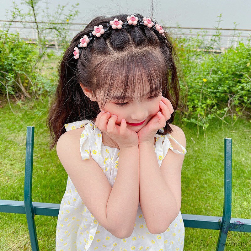 Băng đô cài tóc đính hoa và trái cây đáng yêu cho bé gái