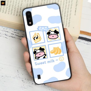 Ốp lưng điện thoại SAMSUNG A01 -  A02 in hình bò sữa cute  - Doremistorevn cute