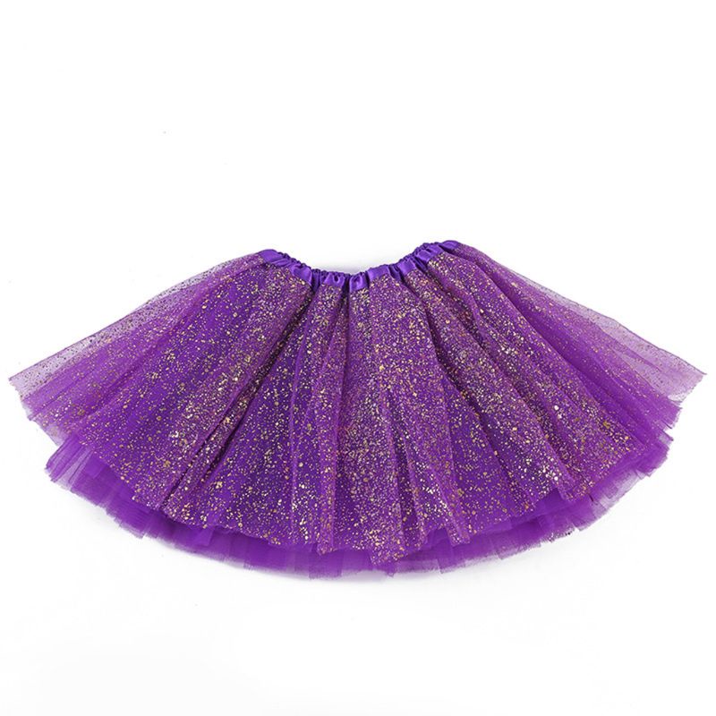 Chân Váy Xòe Tutu 3 Lớp Đính Kim Sa Lấp Lánh Cho Bé Gái
