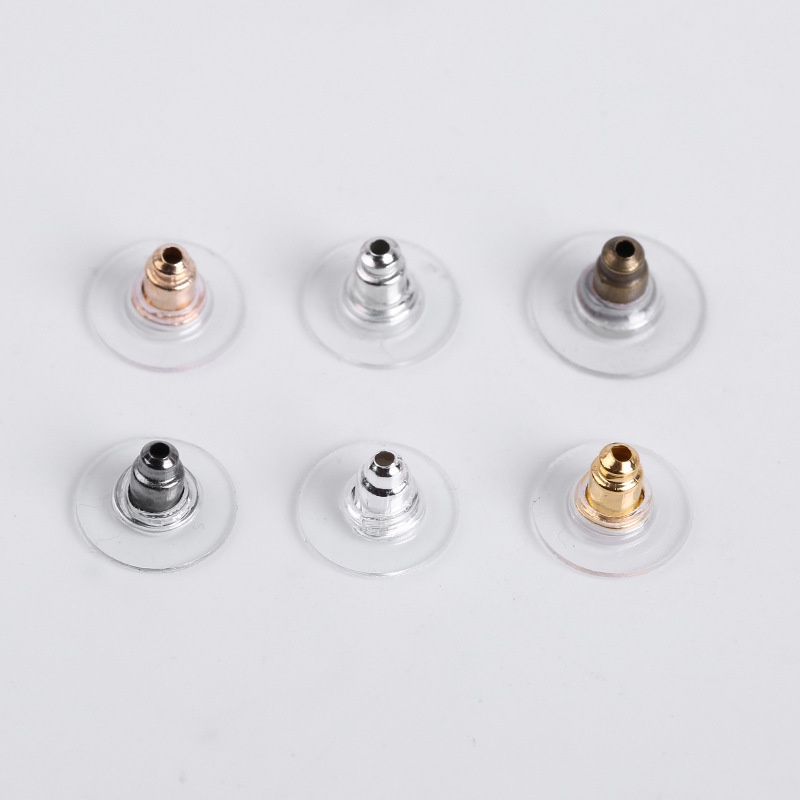Set 100 Nút Kim Loại Hình UFO Làm Khuyên Tai DIY