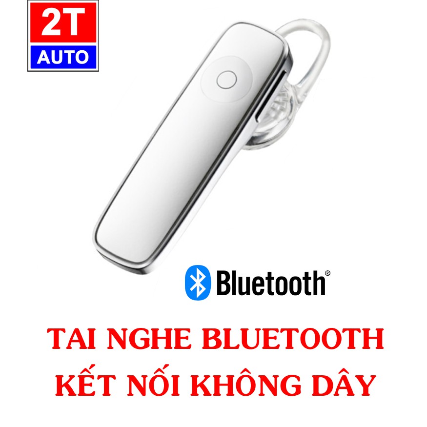 Tai nghe BLUETOOTH thế hệ mới, kết nối chuẩn 4.1 trên xe hơi và các thiết bị ngoại vi- MÀU TRẮNG:   SKU:602-2