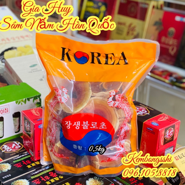 [HÀNG MỚI VỀ] Nấm linh chi bao tử túi Cam Hàn Quốc, Túi 0,5kg