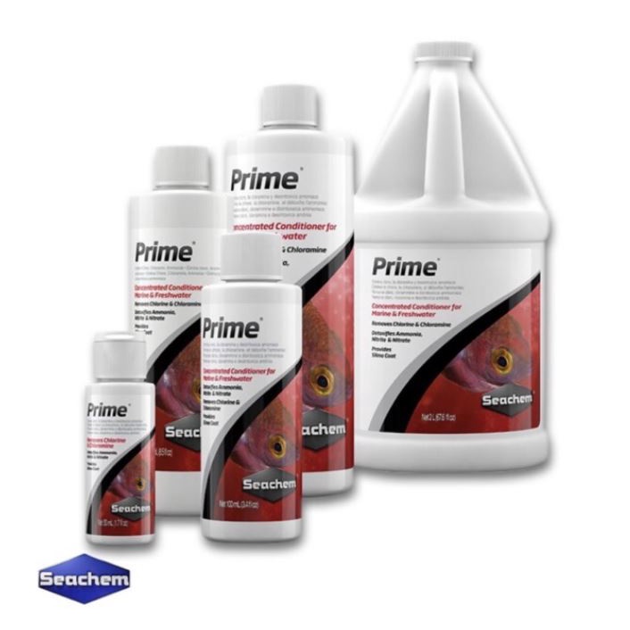 Dung dịch SEACHEM PRIME - khử CLO, NH3 Nitrite cho bể cá nước ngọt và nước mặn Prime