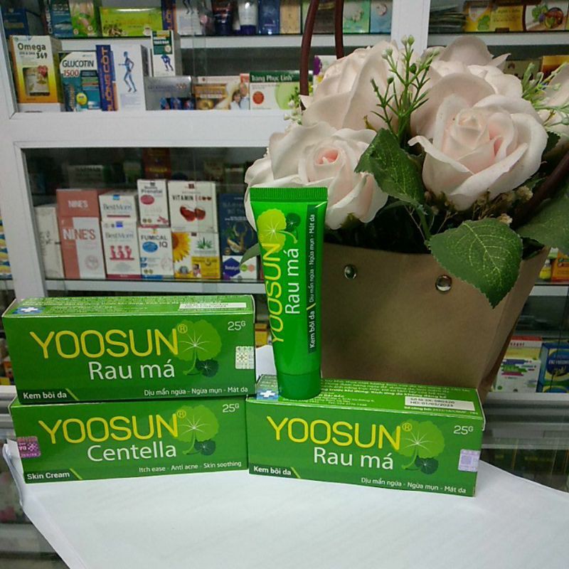 Yoosun Rau Má (Tuýp/25g) - Dịu mẩn ngứa,ngừa mụn, mát da, hăm da, côn trùng đốt, muỗi đốt. Ngừa vết thâm do mụn, mờ sẹo.