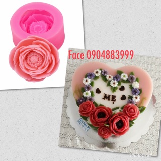 Khuôn Silicon Hoa Hồng Trà lớn kích thước 5cm như hoa thật [Khuôn Nến, Khuôn Xà Bông]
