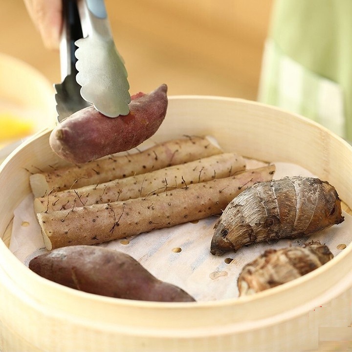 Set 100 Giấy Nến Đục Lỗ PUCA, Giấy nến Tròn Lót Nồi Chiên Không Dầu, Hấp Bánh