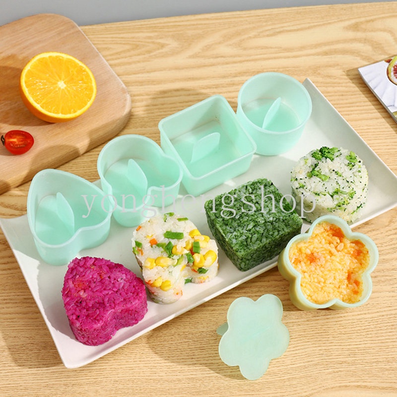 Khuôn Làm Cơm Nắm / Bánh Mì / Cơm Nắm Họa Tiết Hoạt Hình Onigiri Độc Đáo DIY