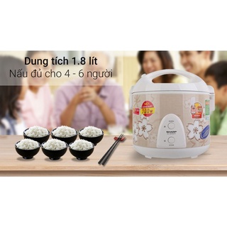 Nồi cơm điện Sharp 1.8 lít KS-N191ETV
