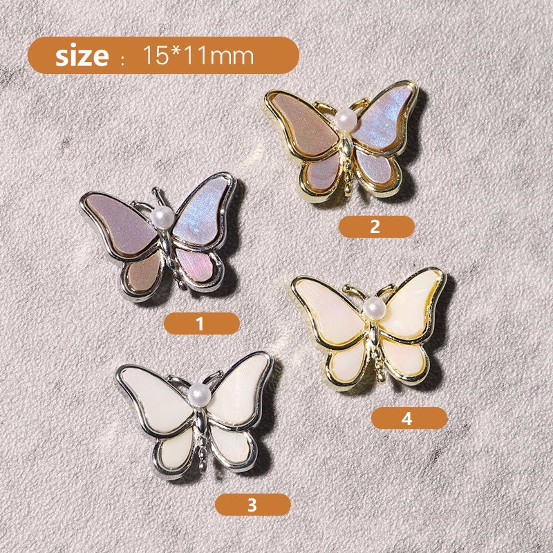 Charm Bướm Đá Ánh Xà Cừ TRANG TRÍ MÓNG