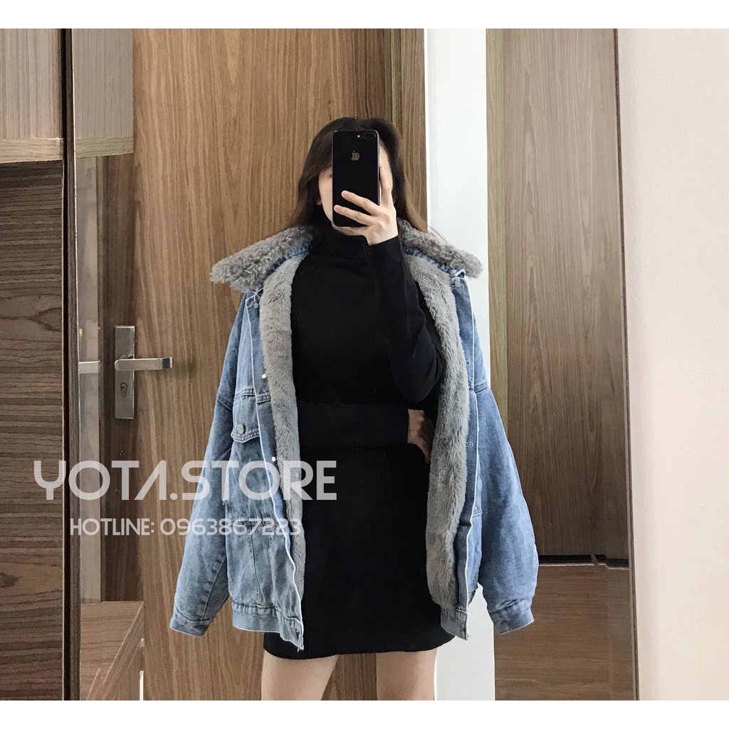Áo khoác jeans lót lông - KL52