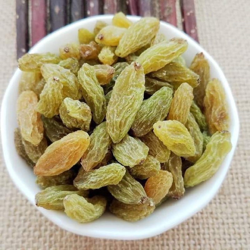 1 kg Nho khô xanh không hạt Ninh Thuận sấy khô chua chua ngọt ngọt dẻo ngon