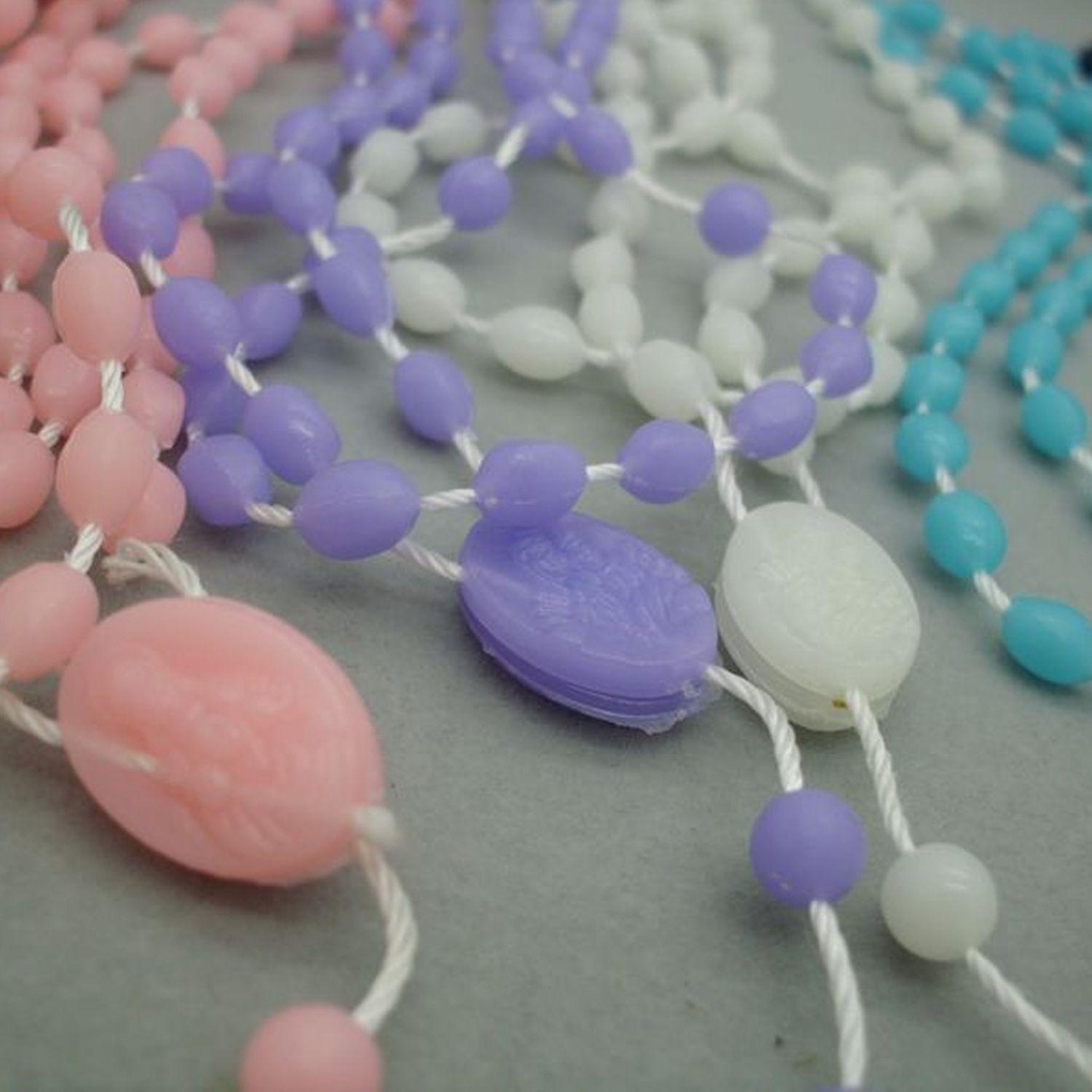 CACTU For Men and Women Necklace Plastic Cross Luminous Catholic Rosary Necklace Jewelry Glowing Religious/Multicolor