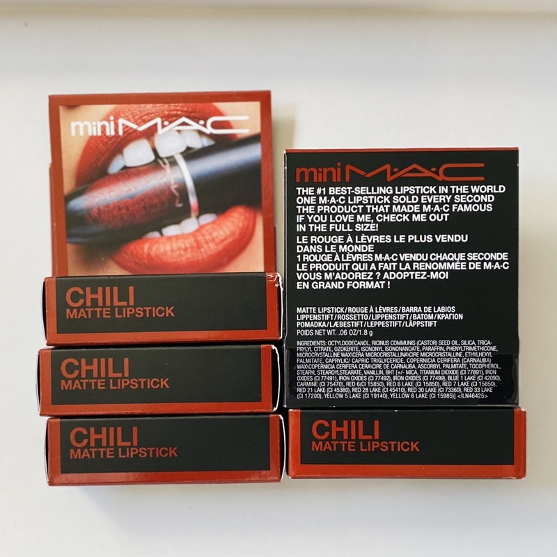 [Hàng Mỹ] Son MAC Mini Size Traditional Matte Lipstick 1.8g - Chili Mẫu Mới