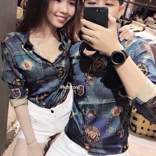 Áo sơmi cặp nam nữ cao cấp 504