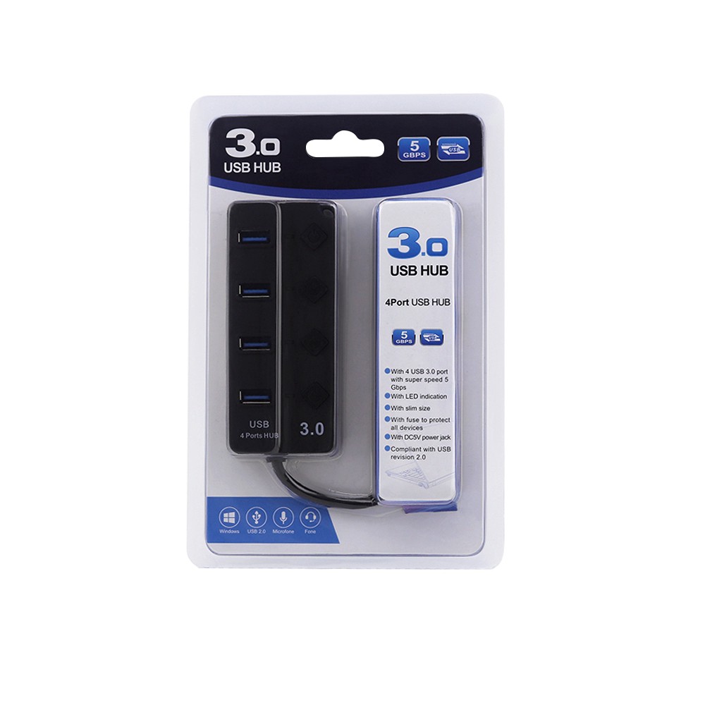 Hub Chia 7 Cổng Usb 3.0 Tốc Độ Cao Có Công Tắc On / Off Cho Macbook Laptop Pc