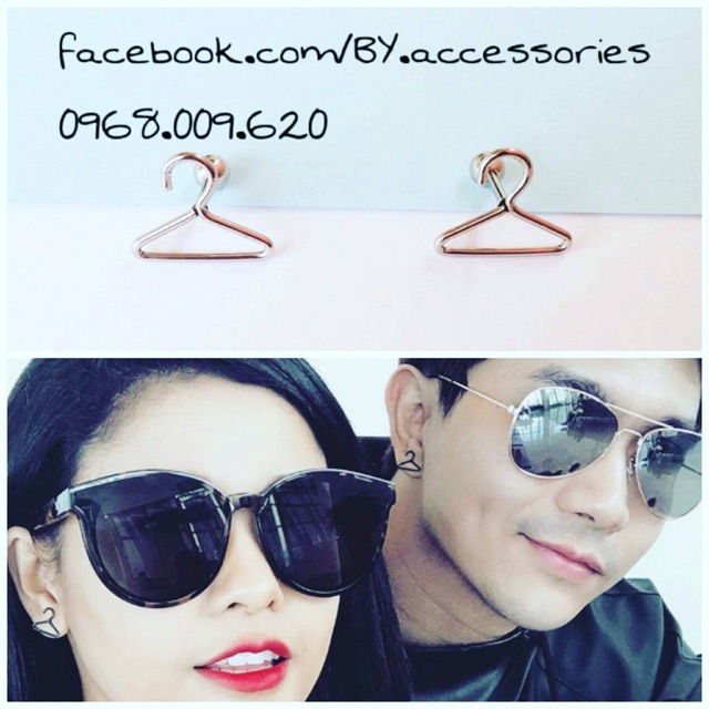 Bông tai móc áo inox không gỉ 1 đôi