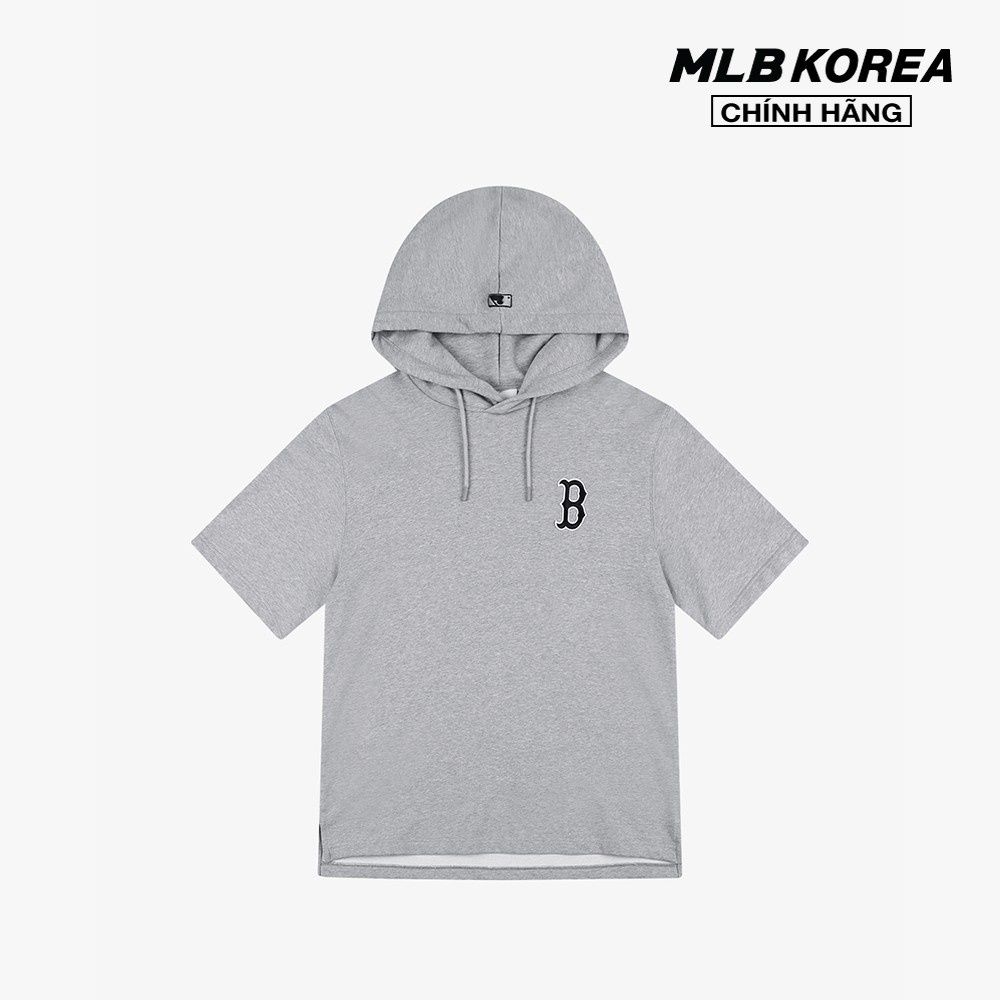 MLB - Áo hoodie tay ngắn phối mũ trùm Mega Logo 31HD52131-43M
