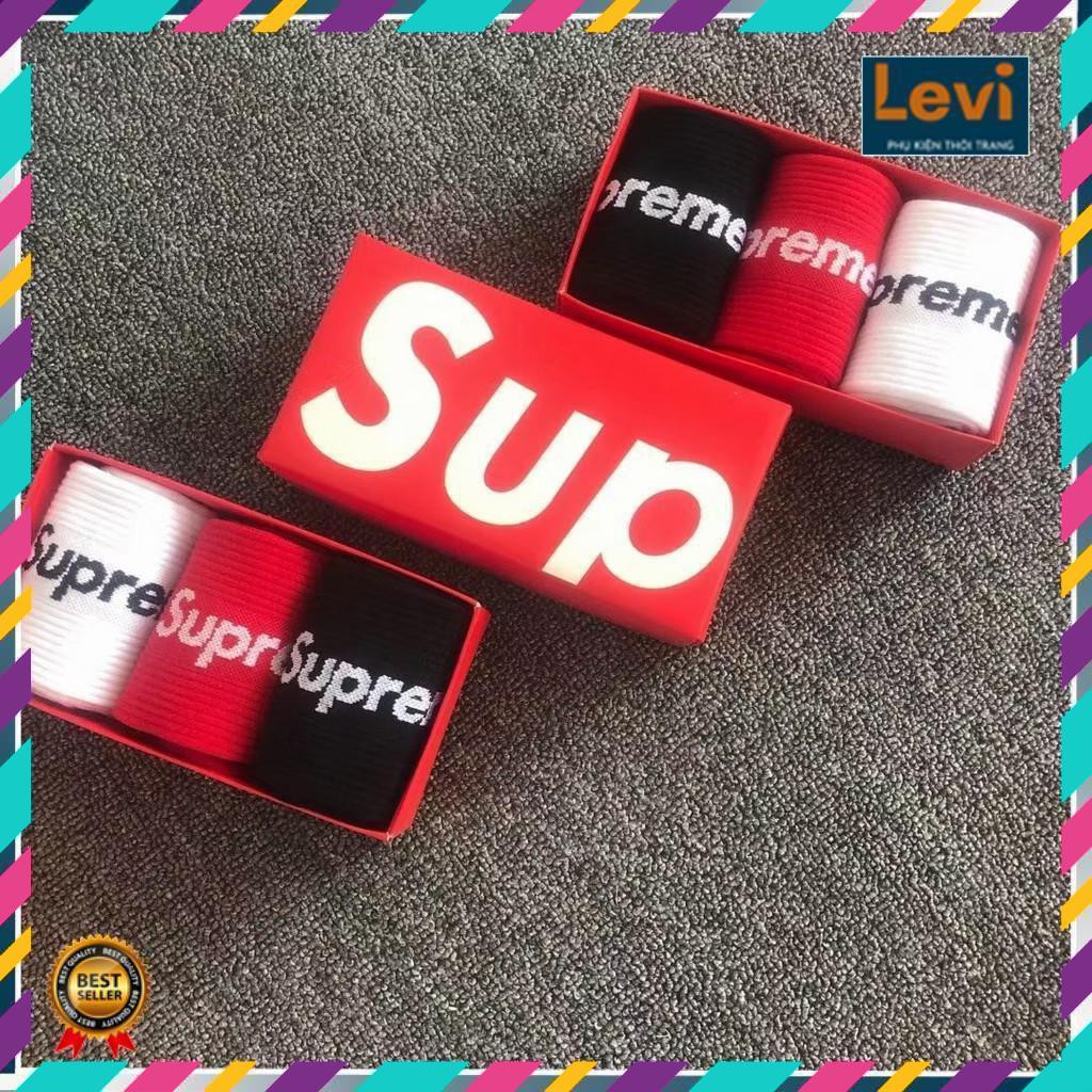 Tất cao cấp SUPREME ✨CỰC COOL NGẦU ✨ Vớ thể thao cao cấp dành cho nam và nữ HỘP QUÀ TẶNG