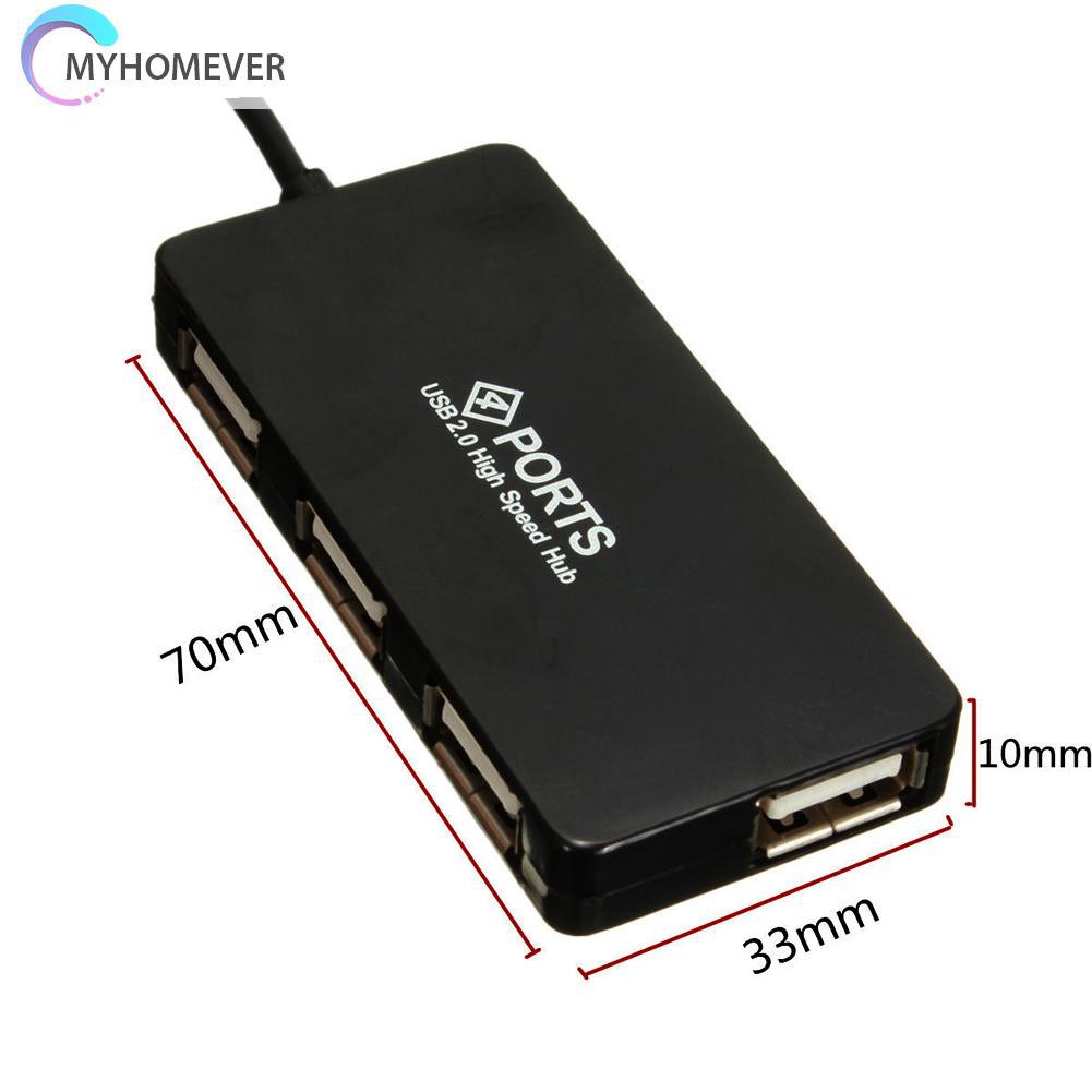 myhomever 4 Ports High Speed USB 2.0 Hub Multi Splitter Expansion for PC Laptop