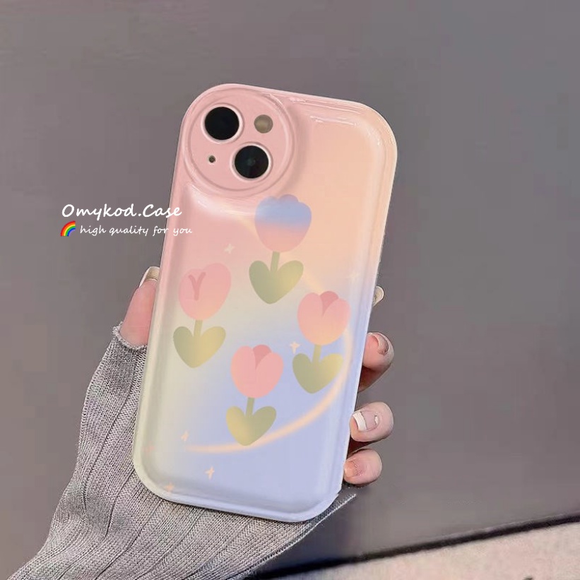 Ốp Điện Thoại Mềm Đệm Khí Hình Hoa Dễ Thương Cho Samsung S21 S20 FE S22 S21 S20 Note 20 Plus M23 M33 M52 M53