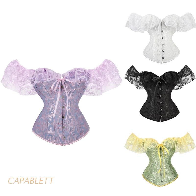 Áo corset phối ren phong cách vintage cho nữ