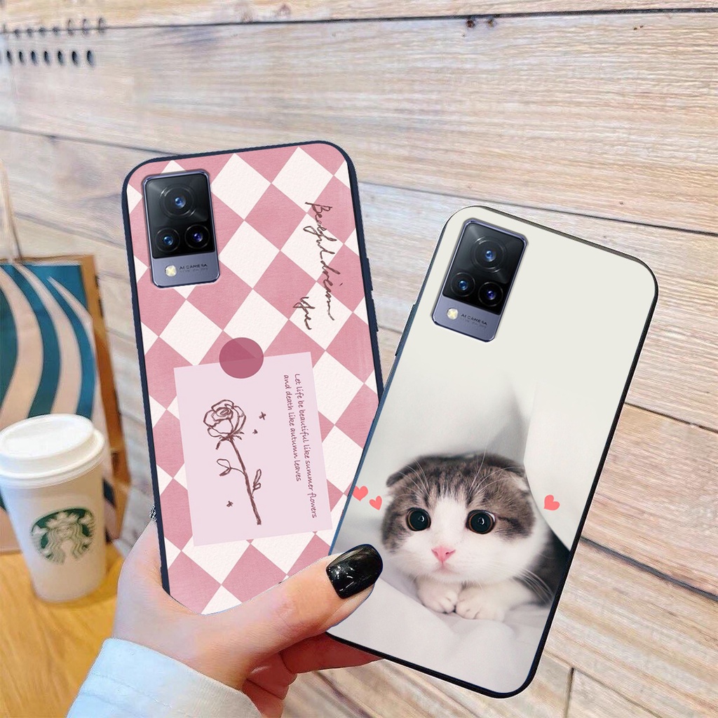 Ốp lưng Vivo V21 5G in hình cao cấp mẫu kẻ caro,mikenbe@r siêu hot