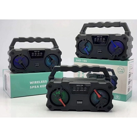 Loa bluetooth karaoke SKD106 kèm micro hát có dây [BH 6 tháng]