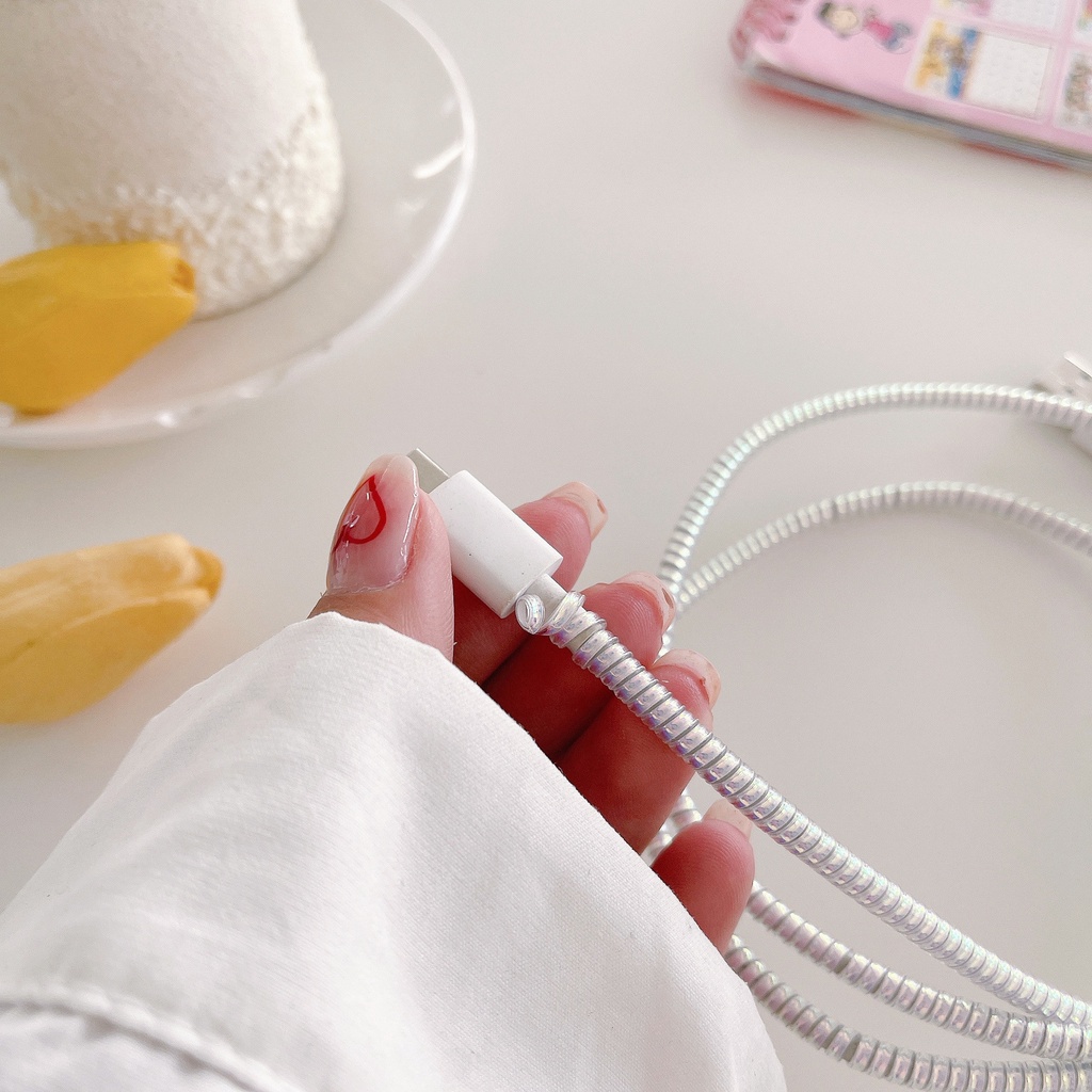 Dây quấn bảo vệ cáp sạc , tai nghe 10 màu chống đứt gãy vỏ ốp i12 pro -Orio H2-1