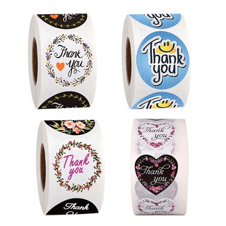 Cuộn 500 Miếng Dán Chữ Thank You Trang Trí Sổ Lưu Niệm