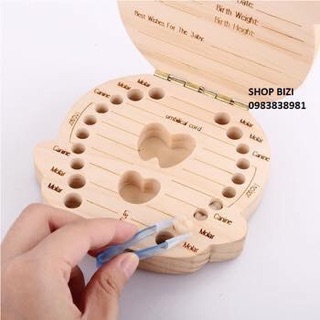 Combo 2 hộp gỗ đựng răng sữa cho bé
