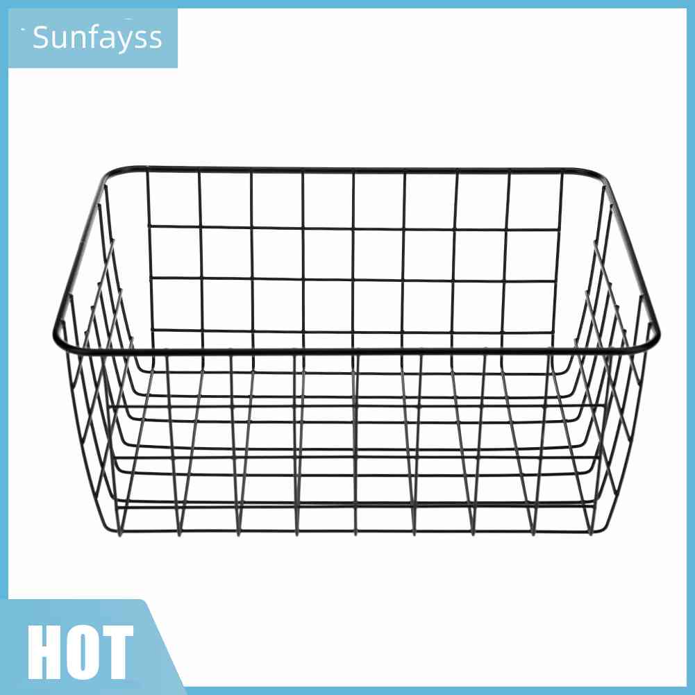 Sunfa Giỏ Sắt Nghệ Thuật Đựng Đồ Dùng Để Bàn Sắp Xếp Gọn Gàng Bằng Kim Loại