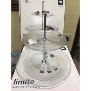 Kệ đựng bánh thuỷ tinh cao cấp 2 tầng Leonardo Đức
