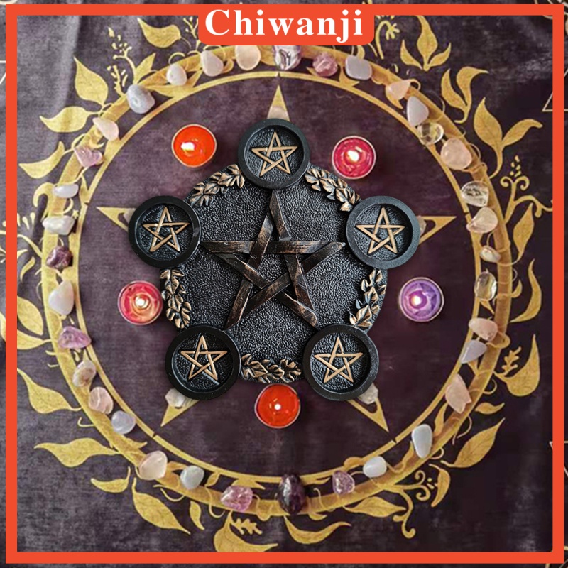 Giá Đỡ Đèn Cầy / Thẻ Bài Tarot Bằng Nhựa Resin Hình Ngôi Sao Năm Cánh