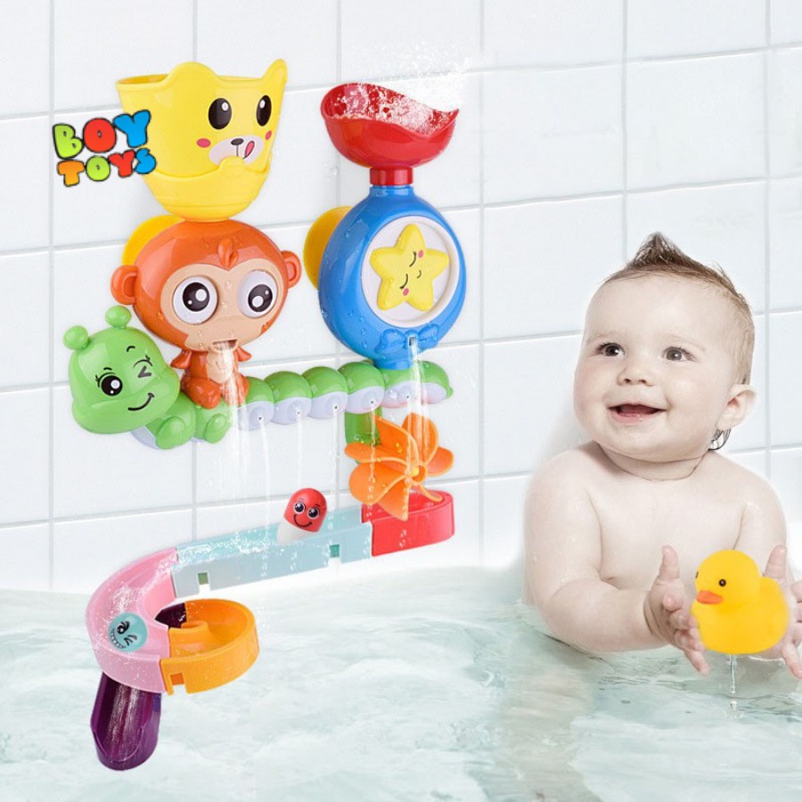 Đồ chơi nhà tắm hình chú khỉ, hình khủng long phun nước dễ thương cho bé